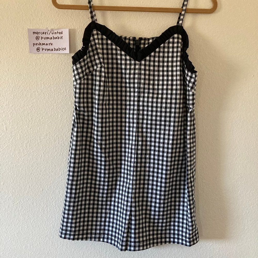 topshop - black gingham romper